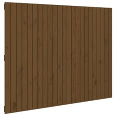 Tête de lit murale Marron miel 146,5x3x110cm Bois massif de pin