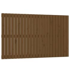 Tête de lit murale Marron miel 147x3x90 cm Bois massif de pin
