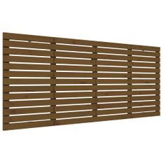 Tête de lit murale Marron miel 156x3x91,5 cm Bois massif de pin