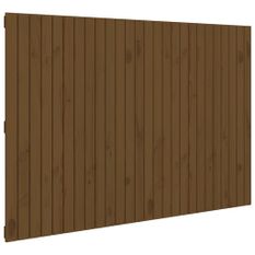 Tête de lit murale Marron miel 166x3x110 cm Bois massif de pin