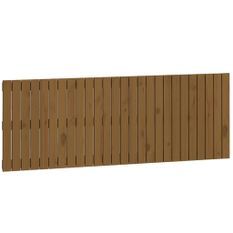 Tête de lit murale Marron miel 166x3x60 cm Bois massif de pin