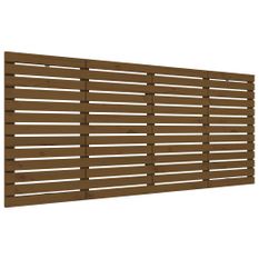 Tête de lit murale Marron miel 166x3x91,5 cm Bois massif de pin
