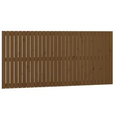 Tête de lit murale Marron miel 185x3x90 cm Bois massif de pin