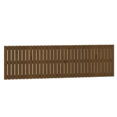 Tête de lit murale Marron miel 204x3x60 cm Bois massif de pin