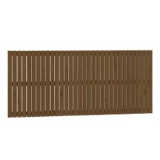 Tête de lit murale Marron miel 204x3x90 cm Bois massif de pin
