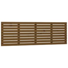 Tête de lit murale Marron miel 206x3x63 cm Bois massif de pin