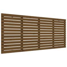 Tête de lit murale Marron miel 206x3x91,5 cm Bois massif de pin