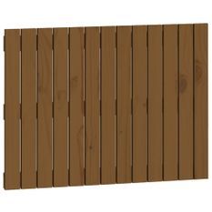 Tête de lit murale Marron miel 82,5x3x60 cm Bois massif de pin