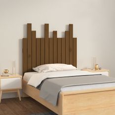 Tête de lit murale Marron miel 82,5x3x80 cm Bois massif de pin