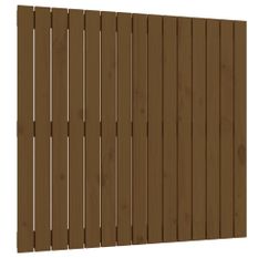 Tête de lit murale Marron miel 95,5x3x90 cm Bois massif de pin