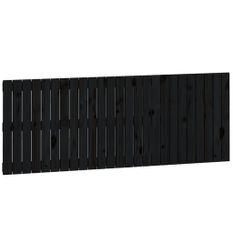 Tête de lit murale Noir 159,5x3x60 cm Bois massif de pin