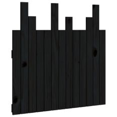Tête de lit murale Noir 82,5x3x80 cm Bois massif de pin