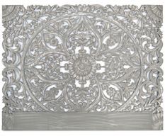 Tête de lit provençale bois sculpté gris Siera 180