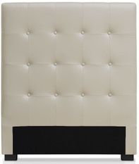 Tête de lit simili cuir beige Luxa L 90 cm