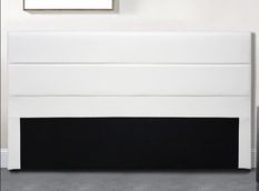 Tête de lit simili cuir blanc Vamax 140 cm