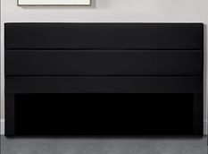 Tête de lit simili cuir noir Vamax 140 cm