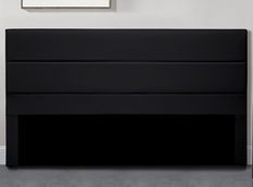 Tête de lit simili cuir noir Vamax 160 cm