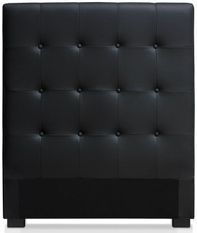 Tête de lit simili cuir noir Luxa L 90 cm
