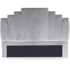 Tête de lit velours argenté Aria L 160 cm