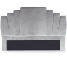 Tête de lit velours argenté Aria L 180 cm