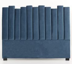 Tête de lit velours bleu Avenel 160 cm