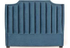 Tête de lit velours bleu Daro L 160 cm