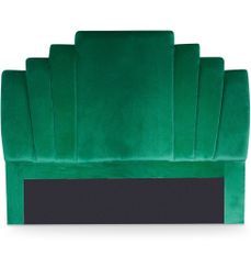 Tête de lit velours vert Aria L 140 cm