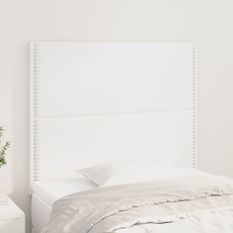 Têtes de lit 2 pcs Blanc 100x5x78/88 cm Similicuir