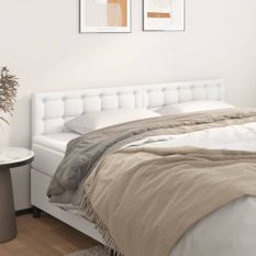 Têtes de lit 2 pcs Blanc 80x5x78/88 cm Similicuir