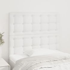 Têtes de lit 2 pcs Blanc 90x5x78/88 cm Similicuir