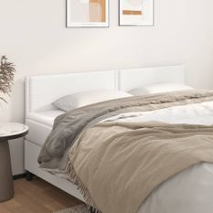 Têtes de lit 2 pcs blanc 90x5x78/88 cm similicuir