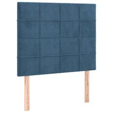 Têtes de lit 2 pcs Bleu foncé 100x5x78/88 cm Velours