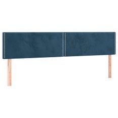 Têtes de lit 2 pcs Bleu foncé 80x5x78/88 cm Velours