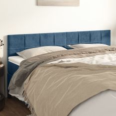 Têtes de lit 2 pcs Bleu foncé 90x5x78/88 cm Velours