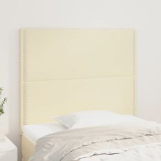 Têtes de lit 2 pcs Crème 80x5x78/88 cm Similicuir