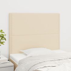 Têtes de lit 2 pcs Crème 80x5x78/88 cm Tissu