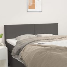 Têtes de lit 2 pcs Gris 72x5x78/88 cm Similicuir