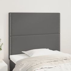 Têtes de lit 2 pcs Gris 90x5x78/88 cm Similicuir