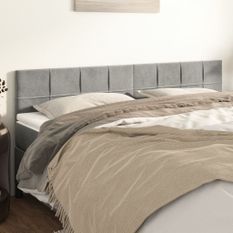 Têtes de lit 2 pcs gris clair 100x5x78/88 cm velours