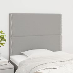 Têtes de lit 2 pcs Gris clair 90x5x78/88 cm Tissu