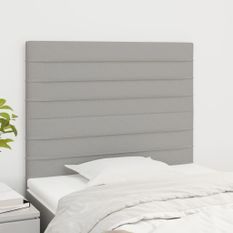 Têtes de lit 2 pcs Gris clair 90x5x78/88 cm Tissu