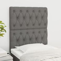 Têtes de lit 2 pcs Gris foncé 80x7x78/88 cm Tissu