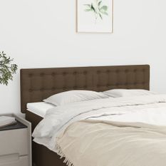 Têtes de lit 2 pcs Marron foncé 72x5x78/88 cm Tissu