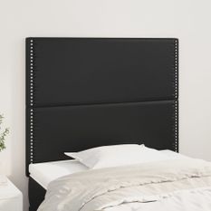 Têtes de lit 2 pcs Noir 100x5x78/88 cm Similicuir