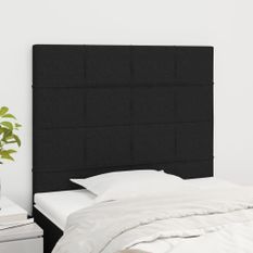 Têtes de lit 2 pcs Noir 100x5x78/88 cm Tissu