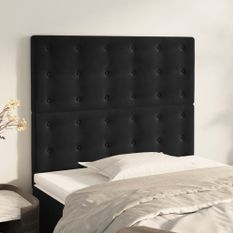 Têtes de lit 2 pcs Noir 100x5x78/88 cm Velours