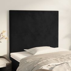 Têtes de lit 2 pcs Noir 80x5x78/88 cm Velours