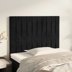 Têtes de lit 2 pcs Noir 80x5x78/88 cm Velours