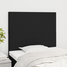 Têtes de lit 2 pcs Noir 90x5x78/88 cm Tissu