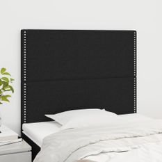 Têtes de lit 2 pcs Noir 90x5x78/88 cm Tissu